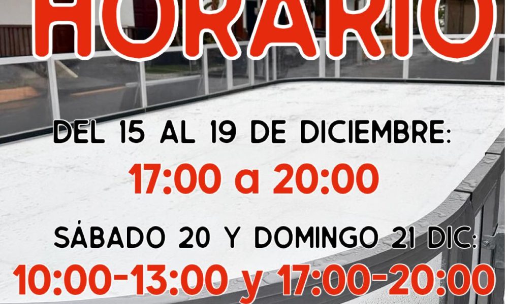 Horario pista patinaje Breña Alta del 15 al 21 de diciembre 2025