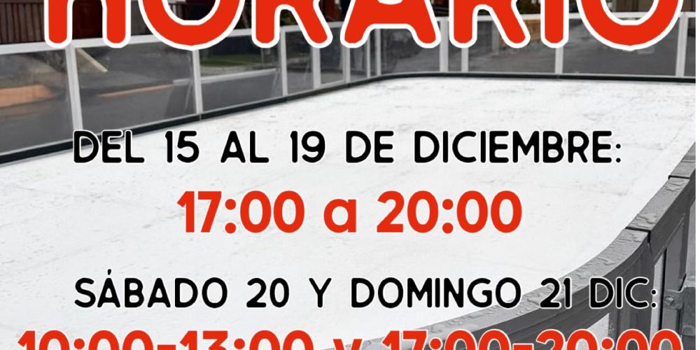 Horario pista patinaje Breña Alta del 15 al 21 de diciembre 2025