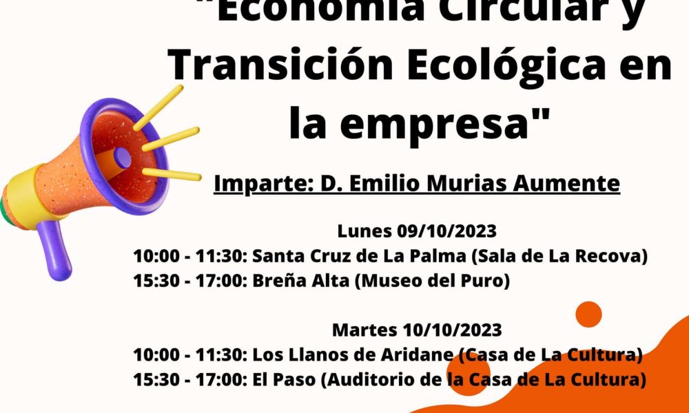 II CHARLA DE MODERNIZACIÓN Y DIGITALIZACIÓN Y DE ECONOMÍA CIRCULAR Y TRANSICIÓN ECOLÓGICA EN LA EMPRESA PALMERA