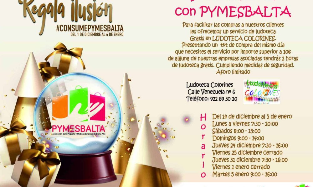 PYMESBALTA OFRECE SERVICIO DE LUDOTECA GRATIS EN BREÑA ALTA