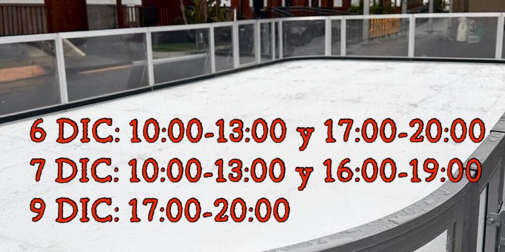 Breña Alta presenta la pista de patinaje sobre hielo sintético para la Navidad 2025-2026