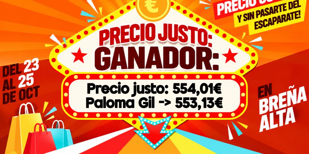 Ya tenemos ganadora de » EL PRECIO JUSTO» de PYMESBALTA en Breña Alta