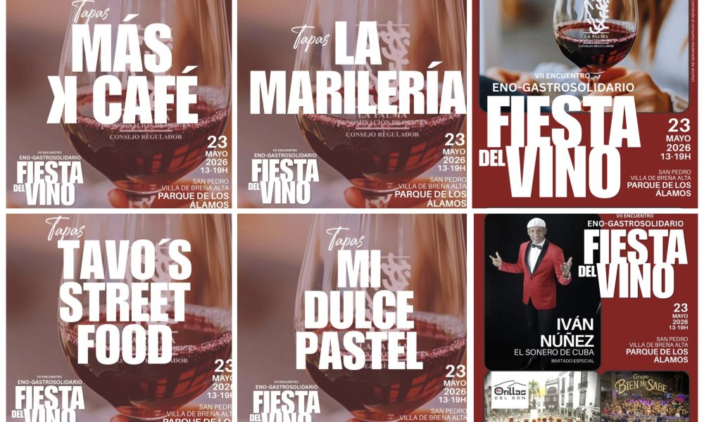 Fiesta del Vino – 23 de mayo en Breña Alta – VII Encuentro EnoGastrosolidario