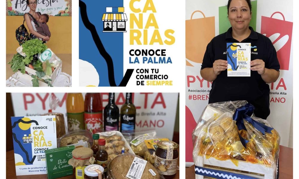 Los ganadores de Pymesbalta del Día de Canarias disfrutan de sus lotes de productos de nuestra isla