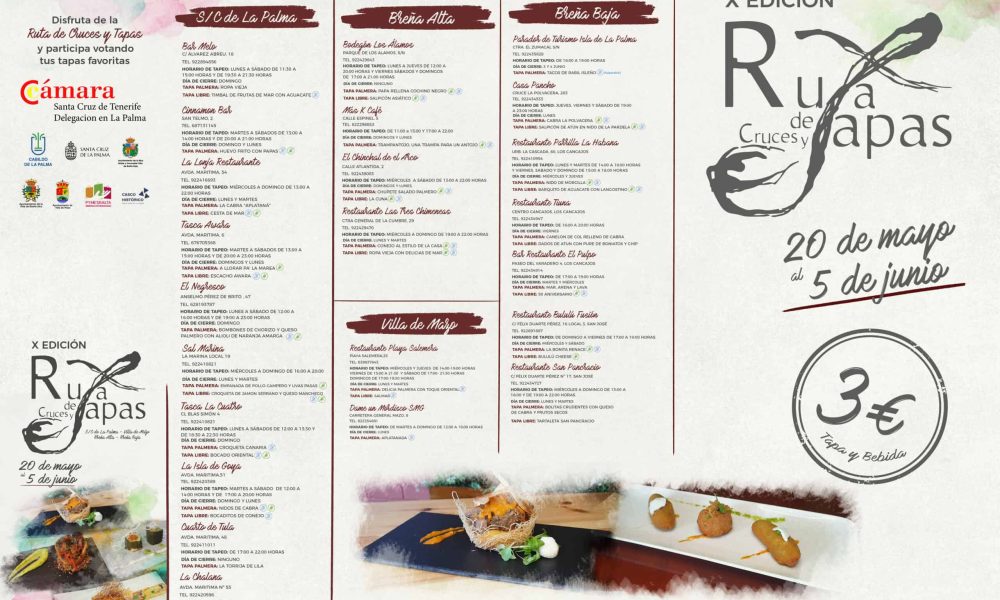 X Ruta de Cruces y Tapas – Establecimientos participantes y tapas