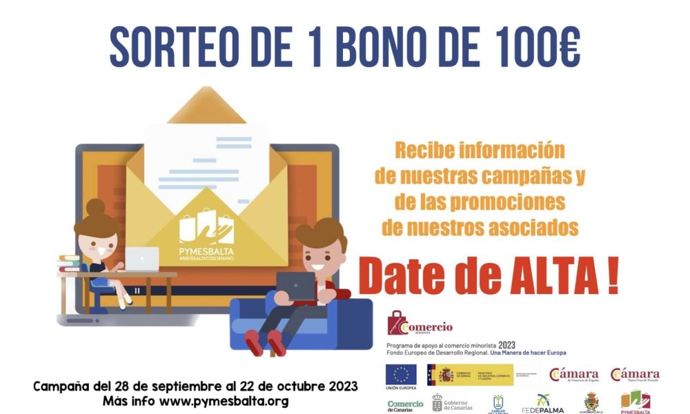 Sorteo para nuestros suscriptores! 1 Bono Consumo de 100€ ! A qué esperas para darte de alta!