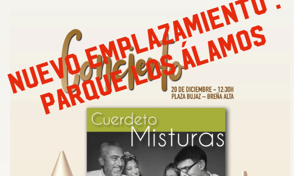 CAMBIO DE UBICACIÓN CONCIERTO MISTURAS DOMINGO 20 DIC