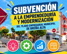 Subvenciones a la emprendeduría y modernización del tejido empresarial municipal de Breña Alta
