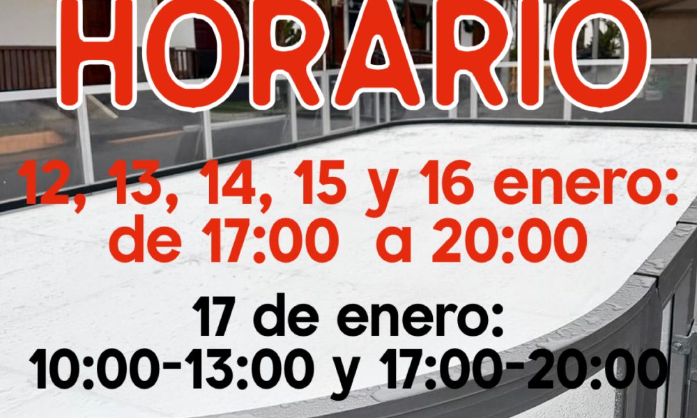 Horario PISTA PATINAJE del 12 al 18 de enero 2026 – Breña Alta