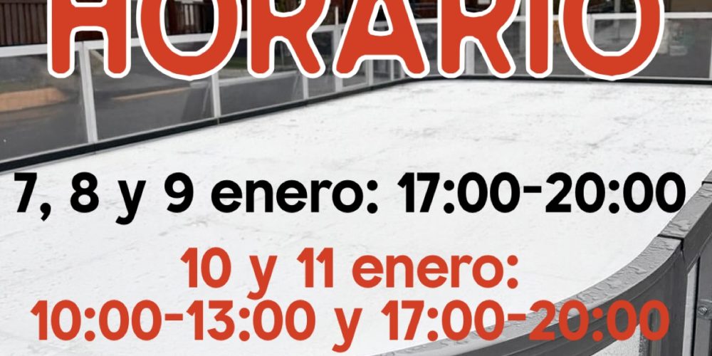 Horario PISTA PATINAJE del 7 al 11 de enero 2026 – Breña Alta