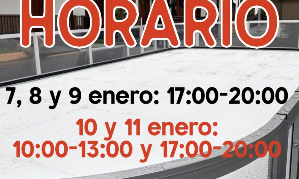 Horario PISTA PATINAJE del 7 al 11 de enero 2026 – Breña Alta