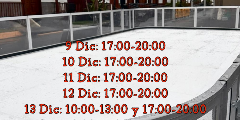 Horario pista patinaje Breña Alta del 9 al 14 de diciembre