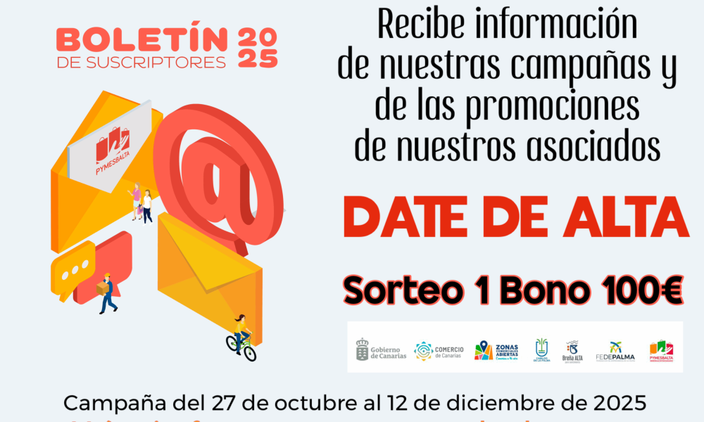 Sorteo para nuestros suscriptores: 1 Bono de 100€